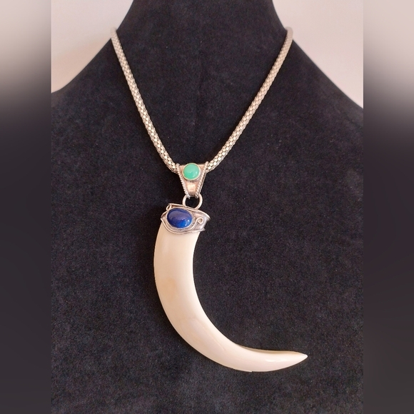 Sterling Silver Italy Amulet Pendant Necklace - Picture 11 of 14